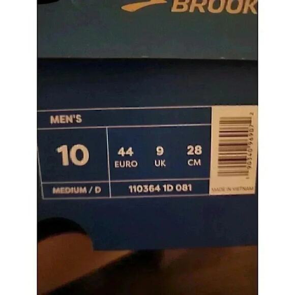 Brooks Trace Men\'s Running Shoe Size 10 Cushion Gray Black Green 1103641D081 NIB main image 6